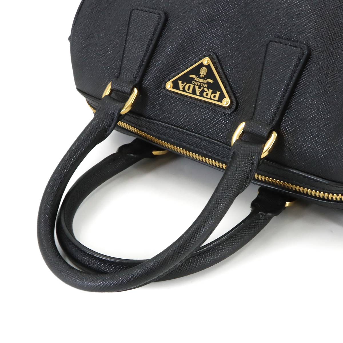 Hand Shoulder Bag Saffiano leather Black 1BB846 Purse
