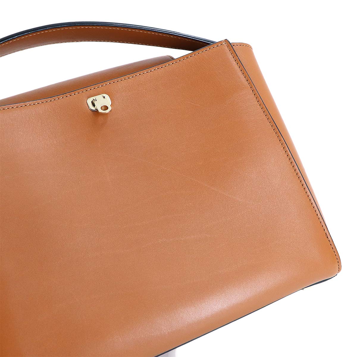 Brera Medium Hand Shoulder Bag Leather Brown Purse