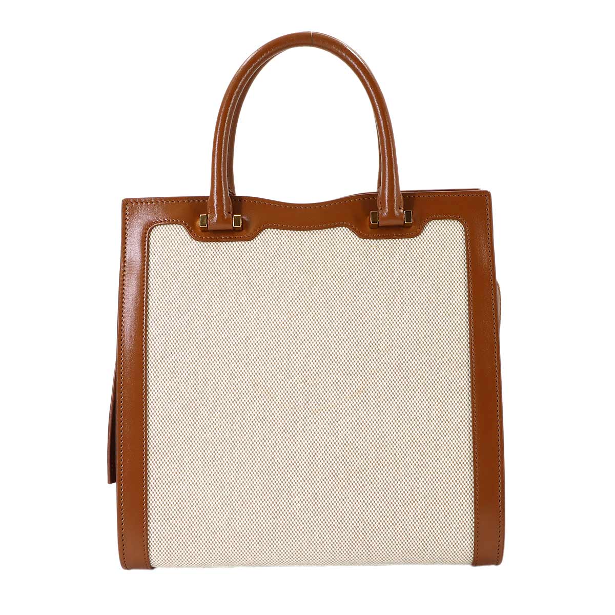 Uptown Hand Shoulder Bag Canvas Leather Brown 561203