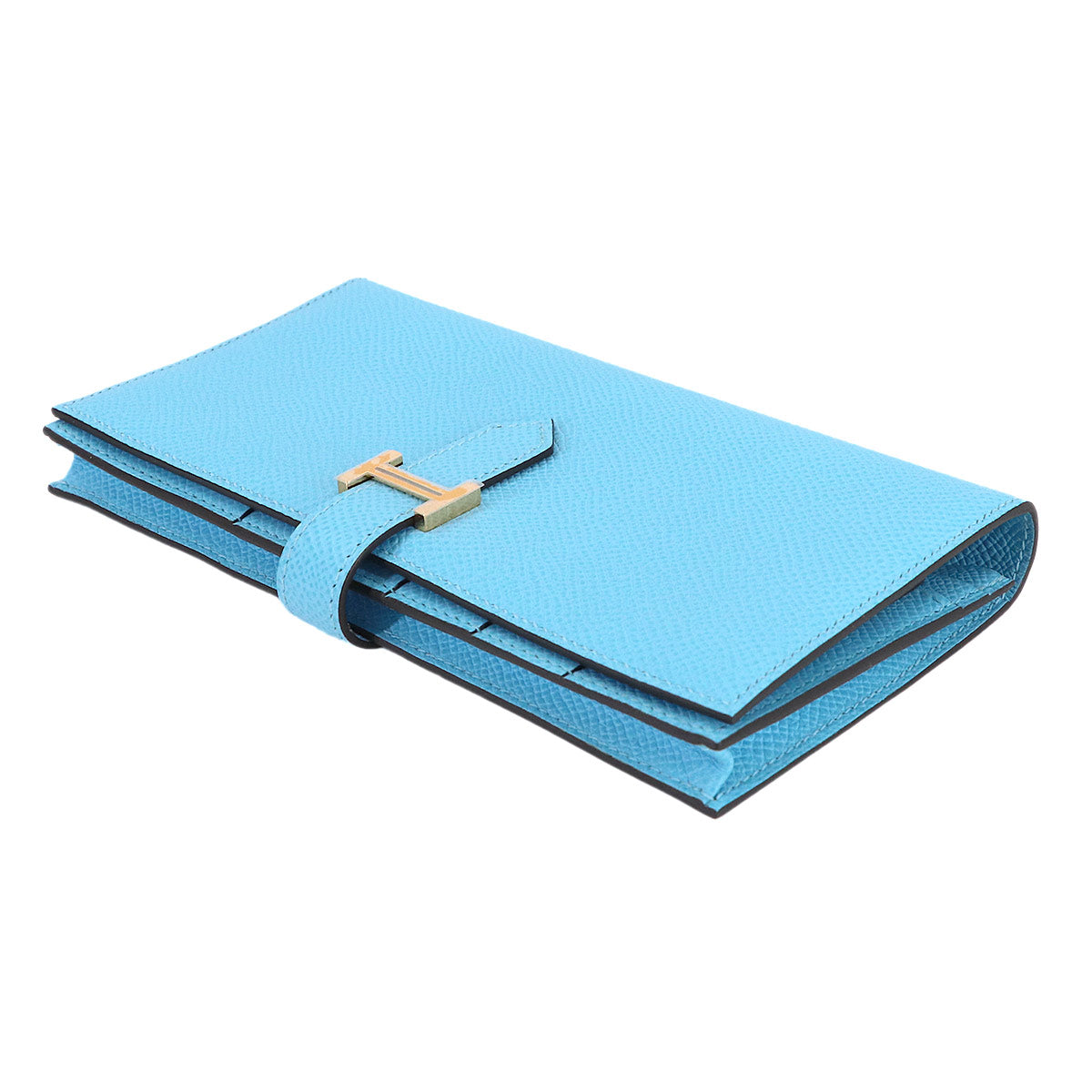 Bearn Souffle Long Wallet Epsom Celeste Purse