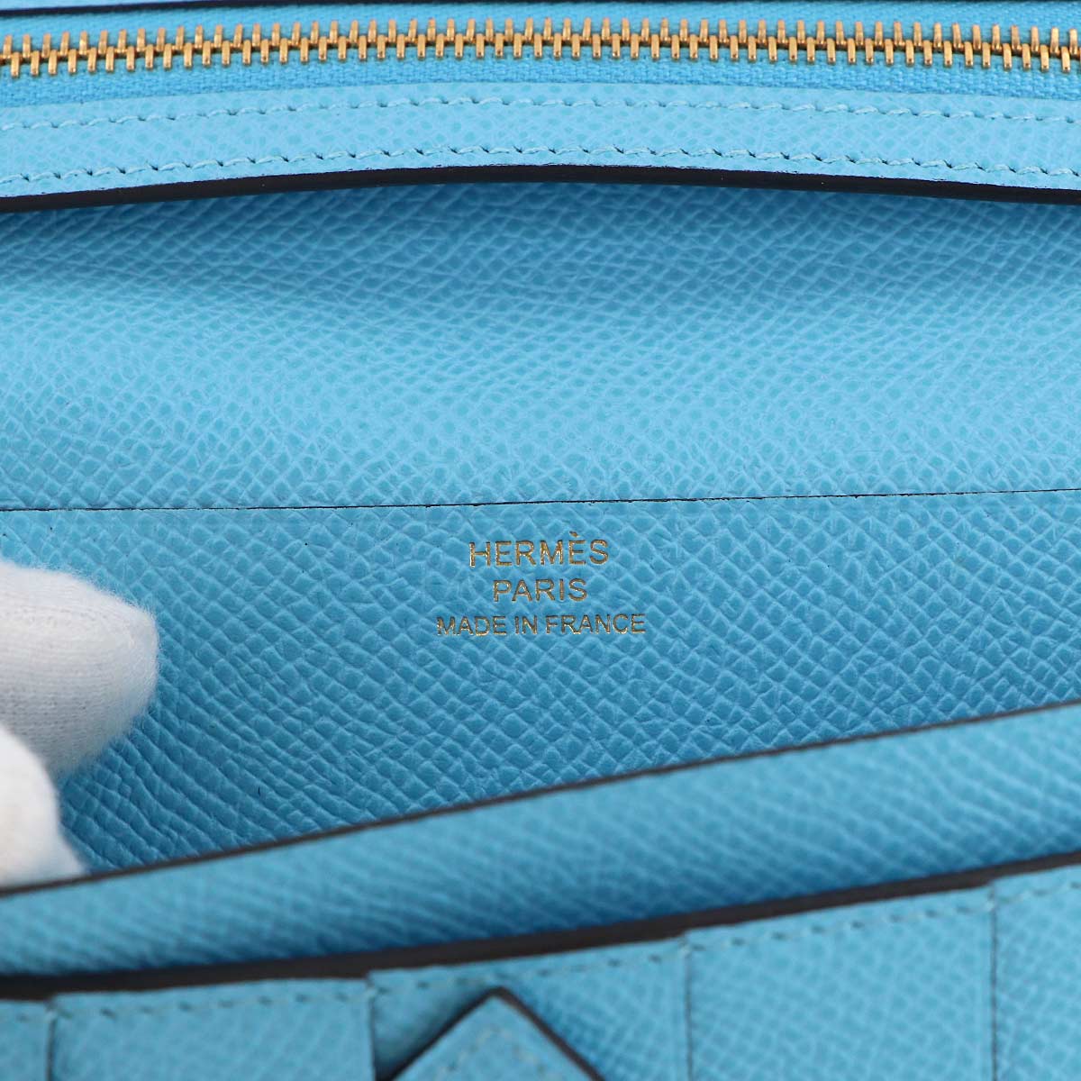 Bearn Souffle Long Wallet Epsom Celeste Purse