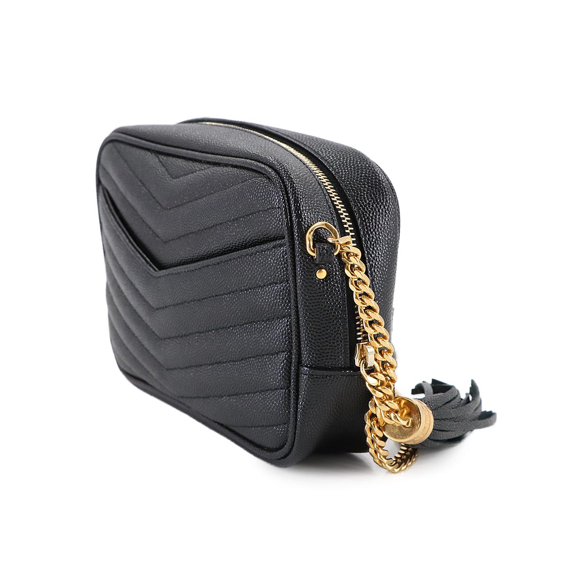 Lou Mini Chain Shoulder Bag Leather Black 612579