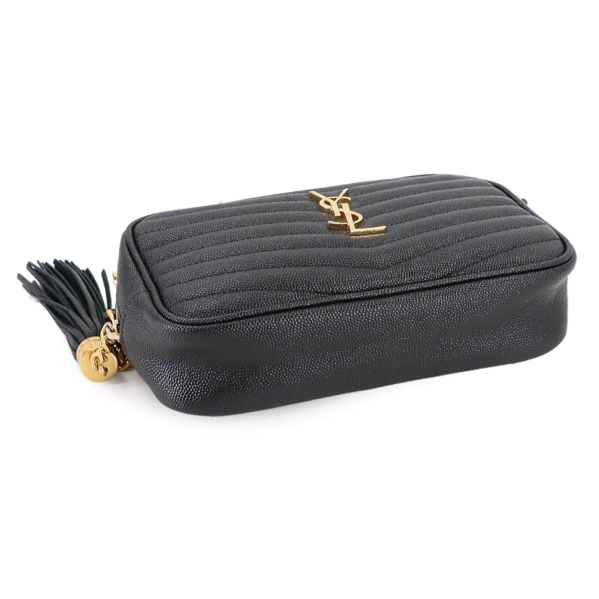 Lou Mini Chain Shoulder Bag Leather Black 612579