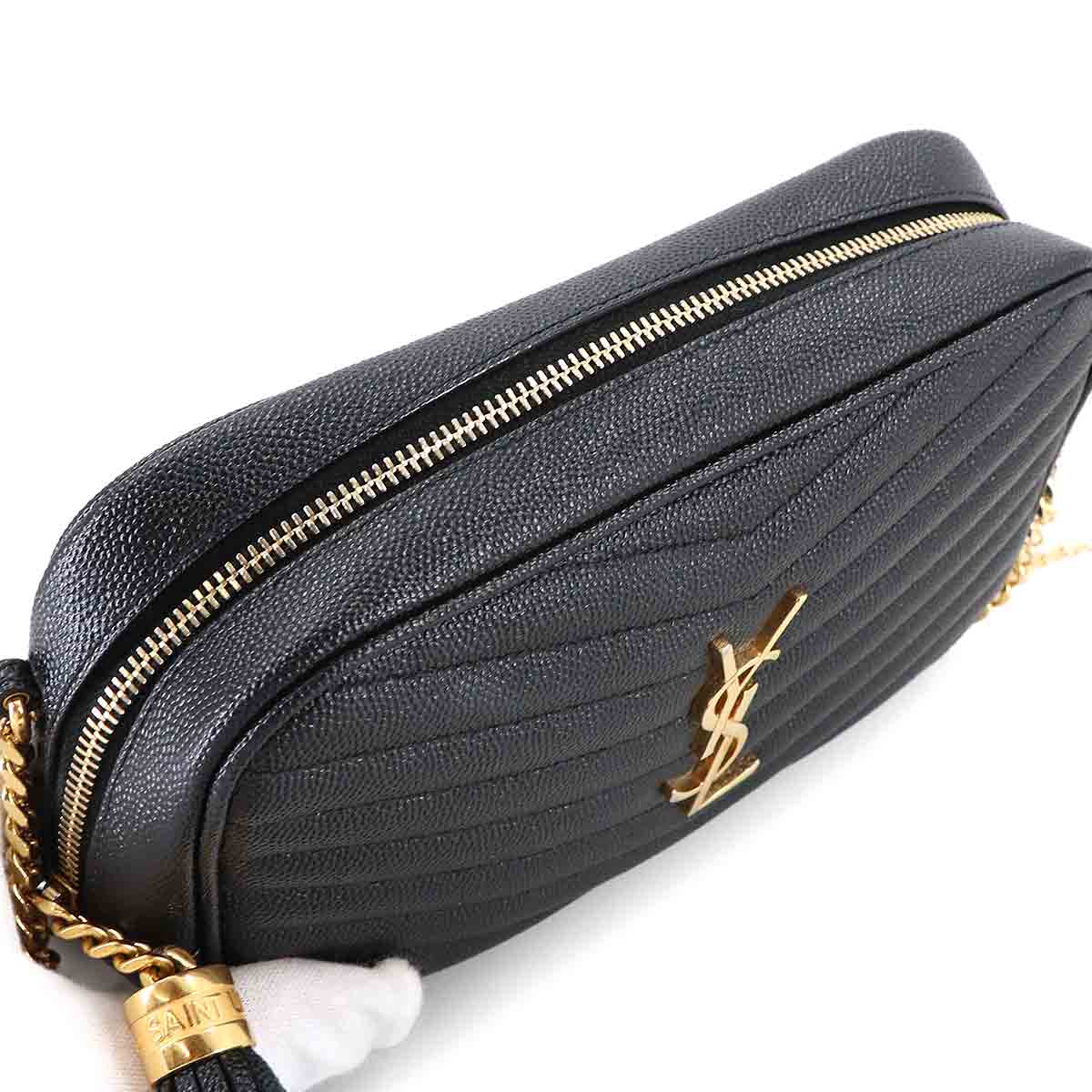 Lou Mini Chain Shoulder Bag Leather Black 612579