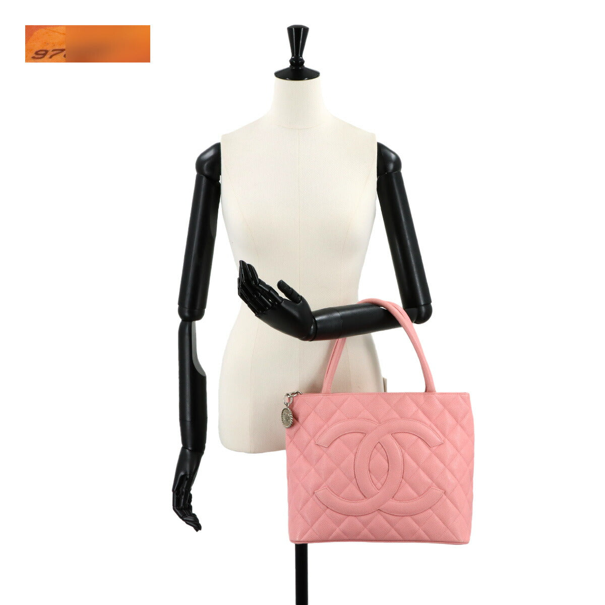Medallion Tote Bag Leather Pink A01804 Coco Logos