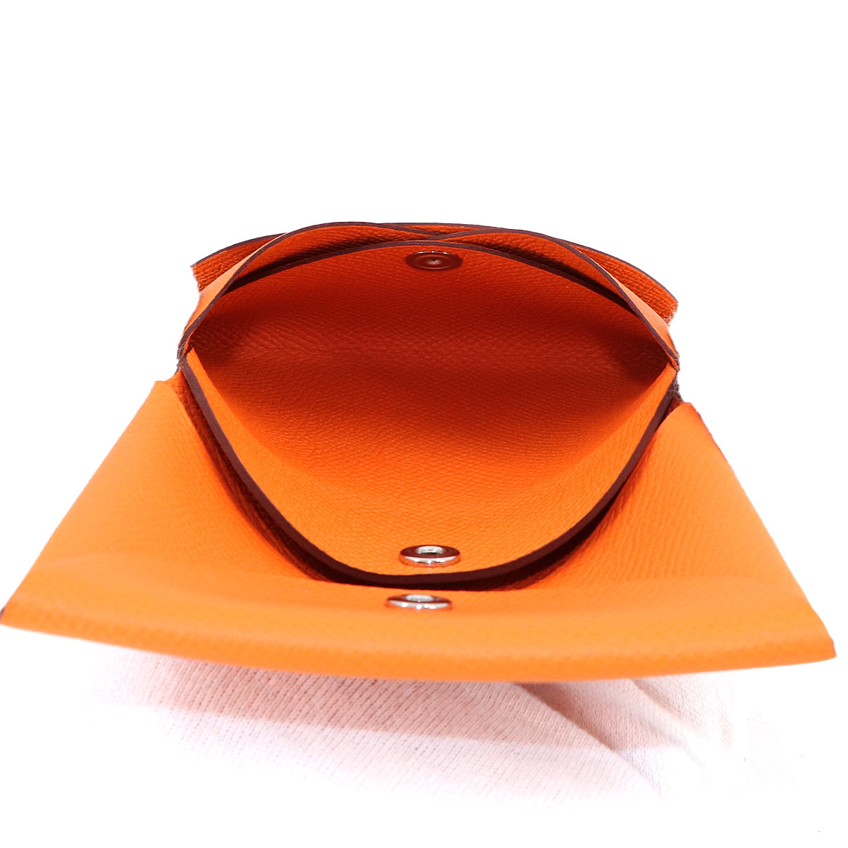 Calvi Duo Card Case Veau Epsom Orange Purse