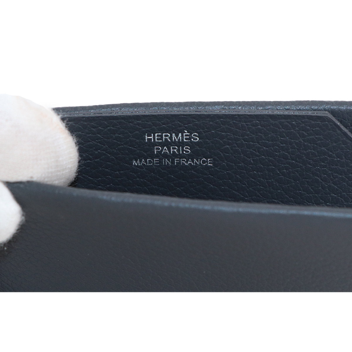 H Sellier Card Case Evercolor Ardoise Black