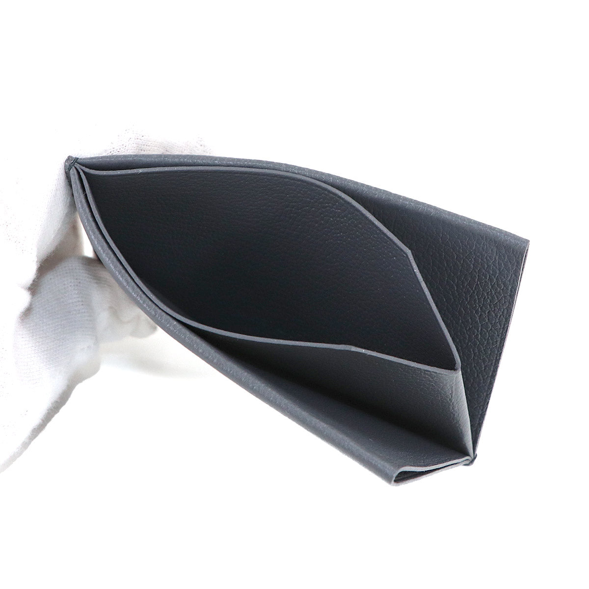 H Sellier Card Case Evercolor Ardoise Black