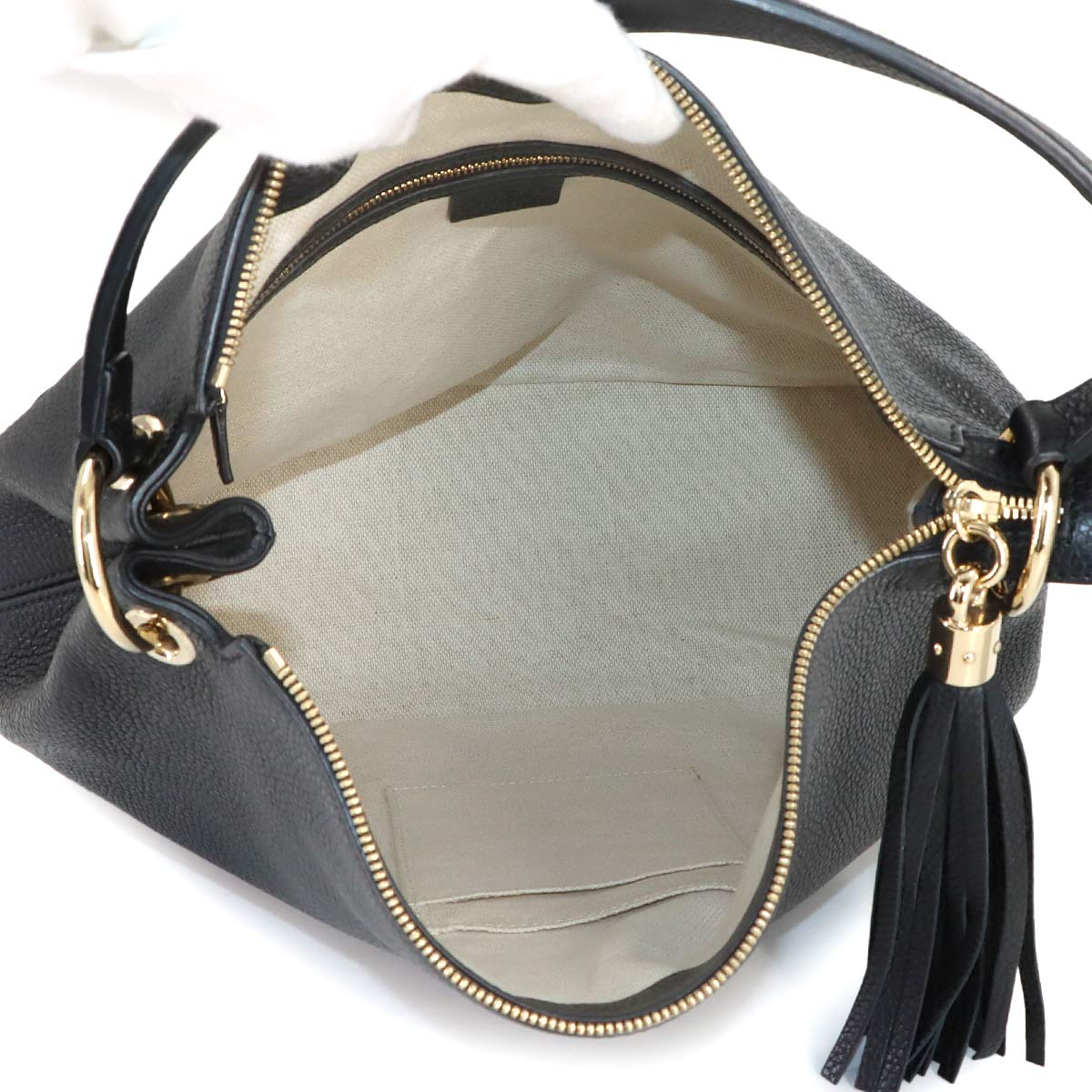 SOHO 2way Shoulder Bag Leather Black 536194 Interlocking G