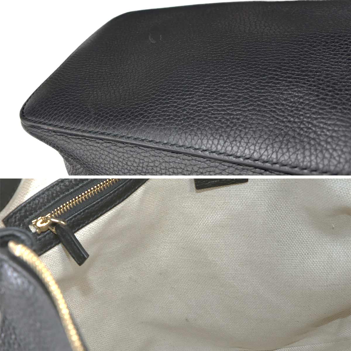 SOHO 2way Shoulder Bag Leather Black 536194 Interlocking G