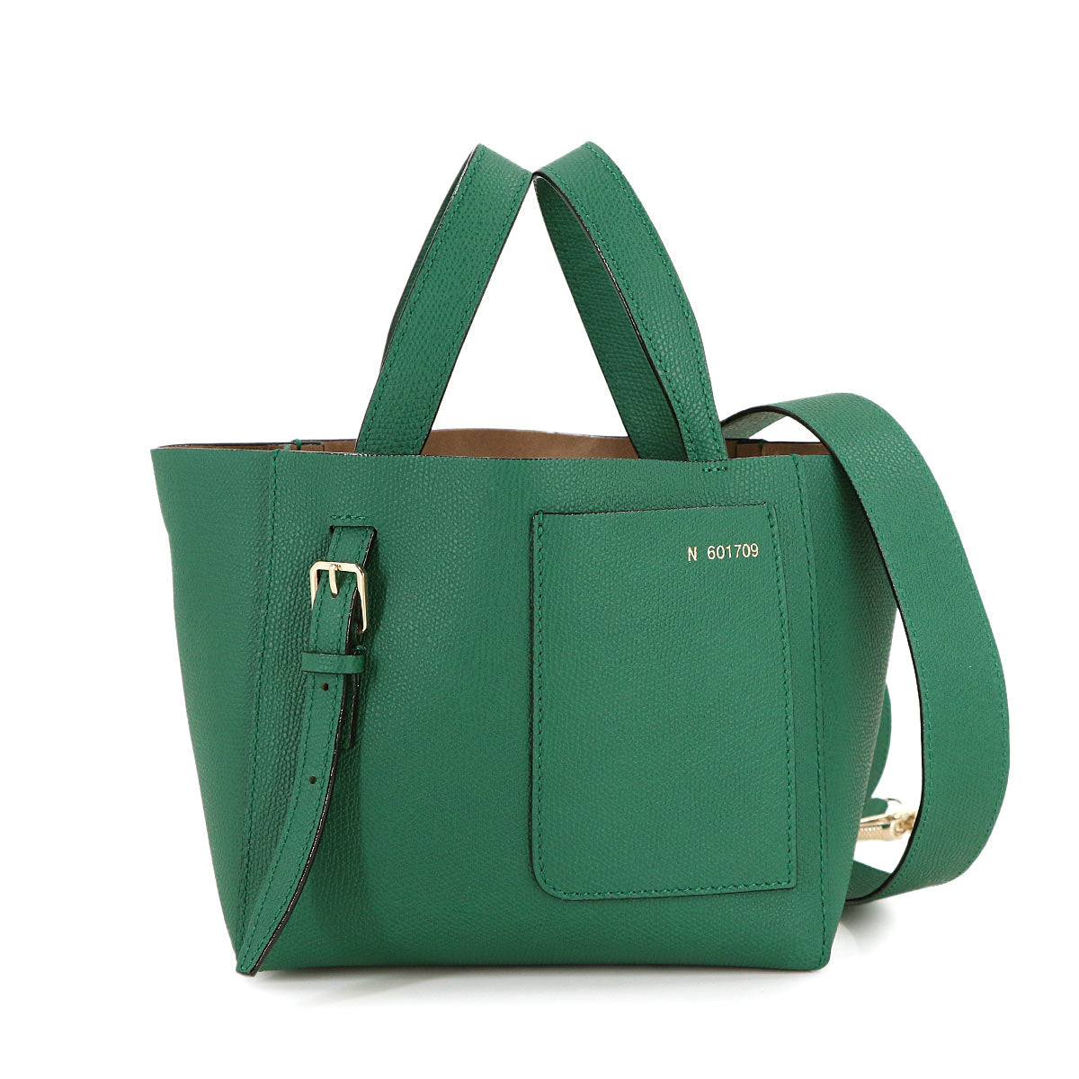 Bucket Bag Micro Shoulder Hand Bag Leather Forest Green