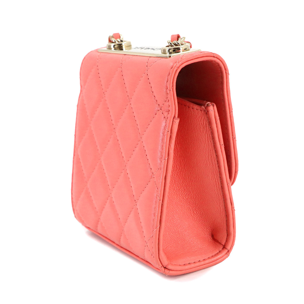Trendy CC Matelasse Chain Shoulder Bag Leather Pink A81633