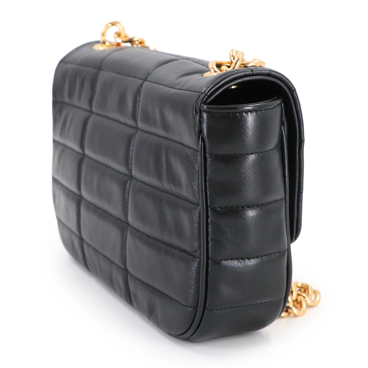 Chain Shoulder Bag Matelasse Leather Black 111273EPZ Purse