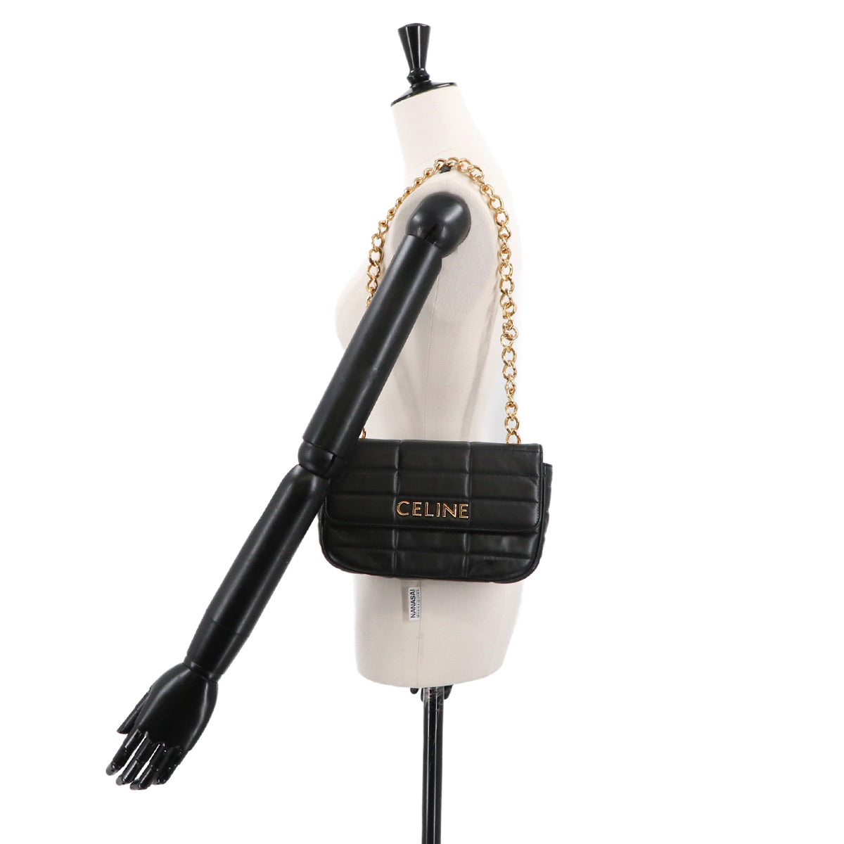 Chain Shoulder Bag Matelasse Leather Black 111273EPZ Purse