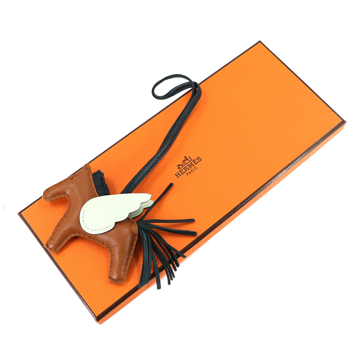 Rodeo Pegasus PM Bag Charm Agneau Milo Gold Vert Cypress