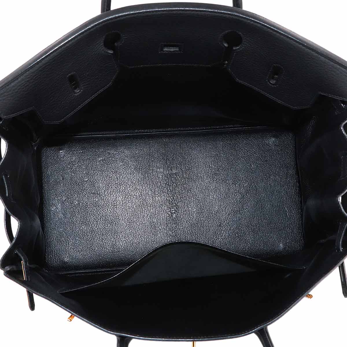 Birkin 40 Veau Togo Black Hand Bag Purse