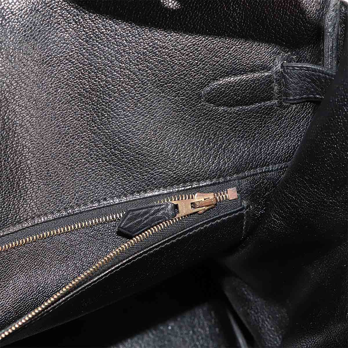 Birkin 40 Veau Togo Black Hand Bag Purse