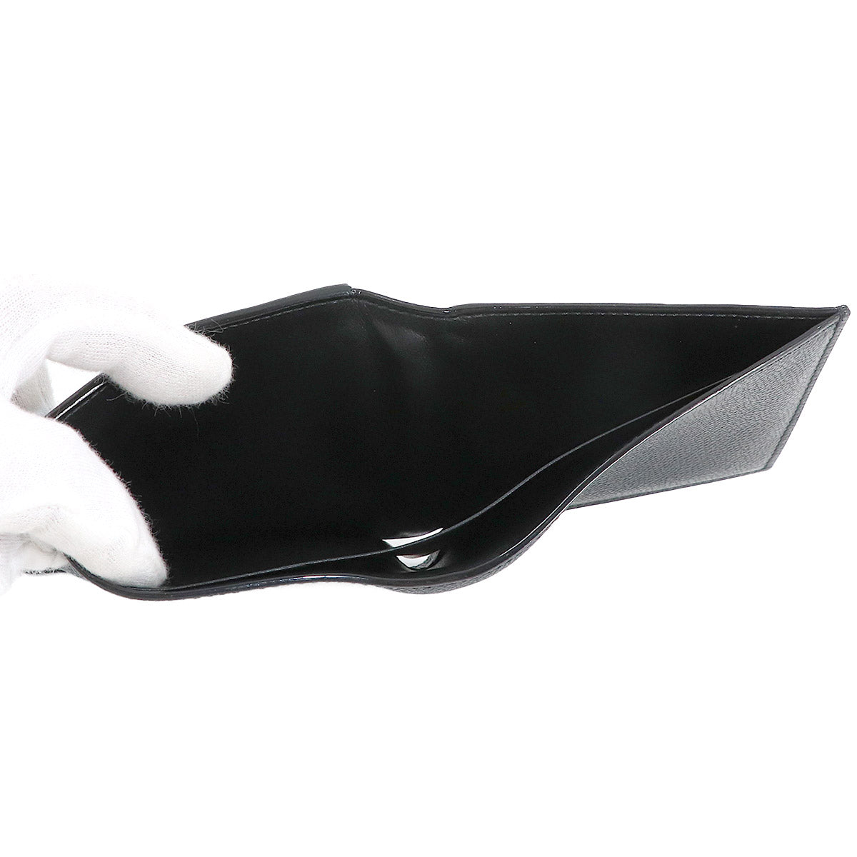 Bi fold Wallet Purse Leather Black