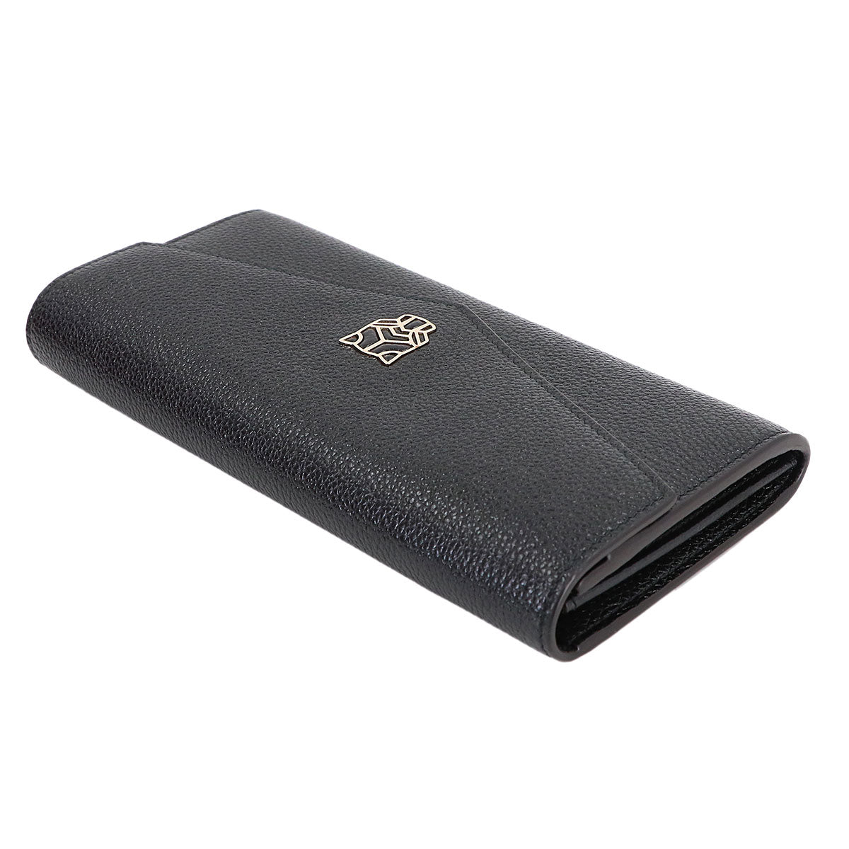 Panthere Graphic Long Wallet Leather Black Purse