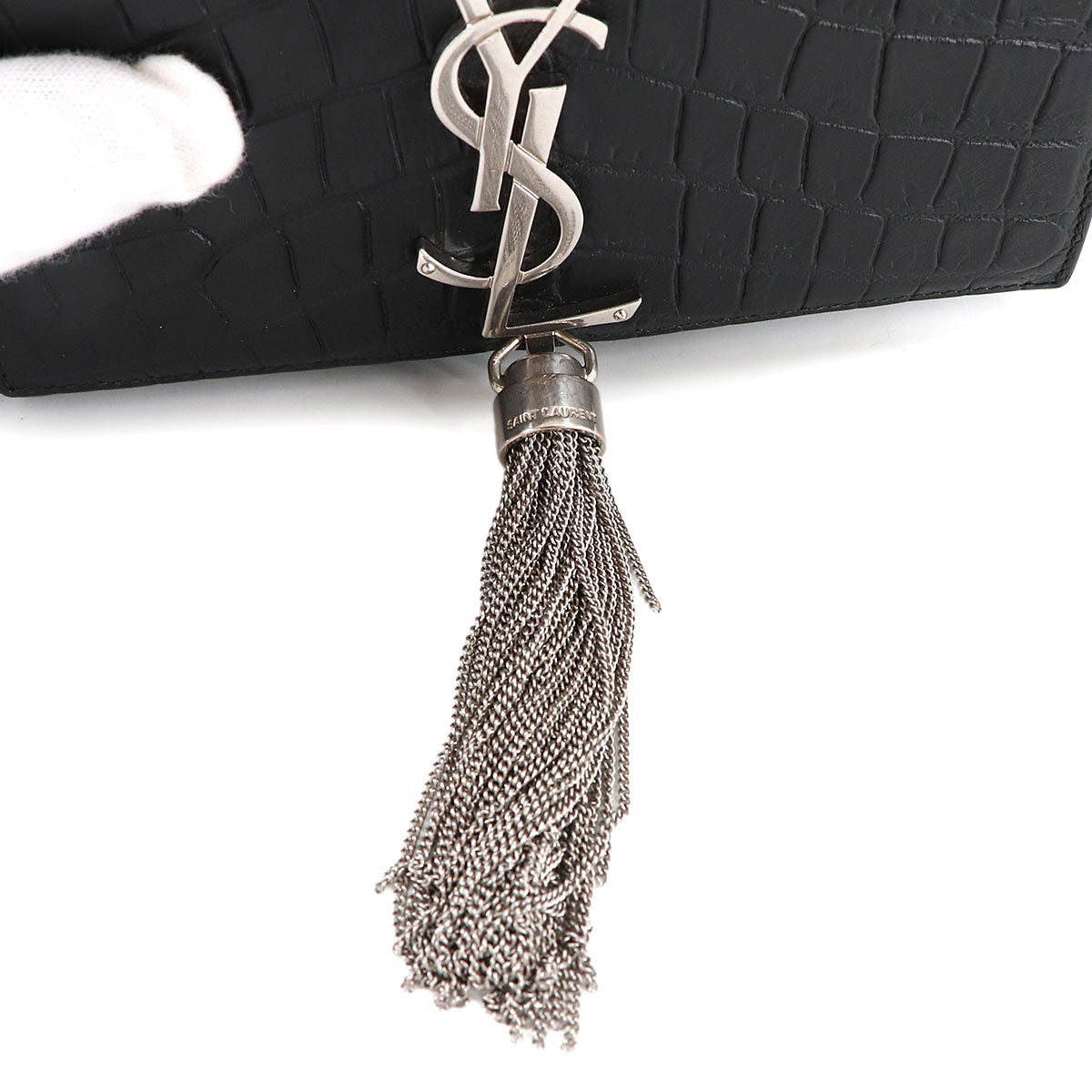 Kate Mini Chain Shoulder Bag Leather Black 354120