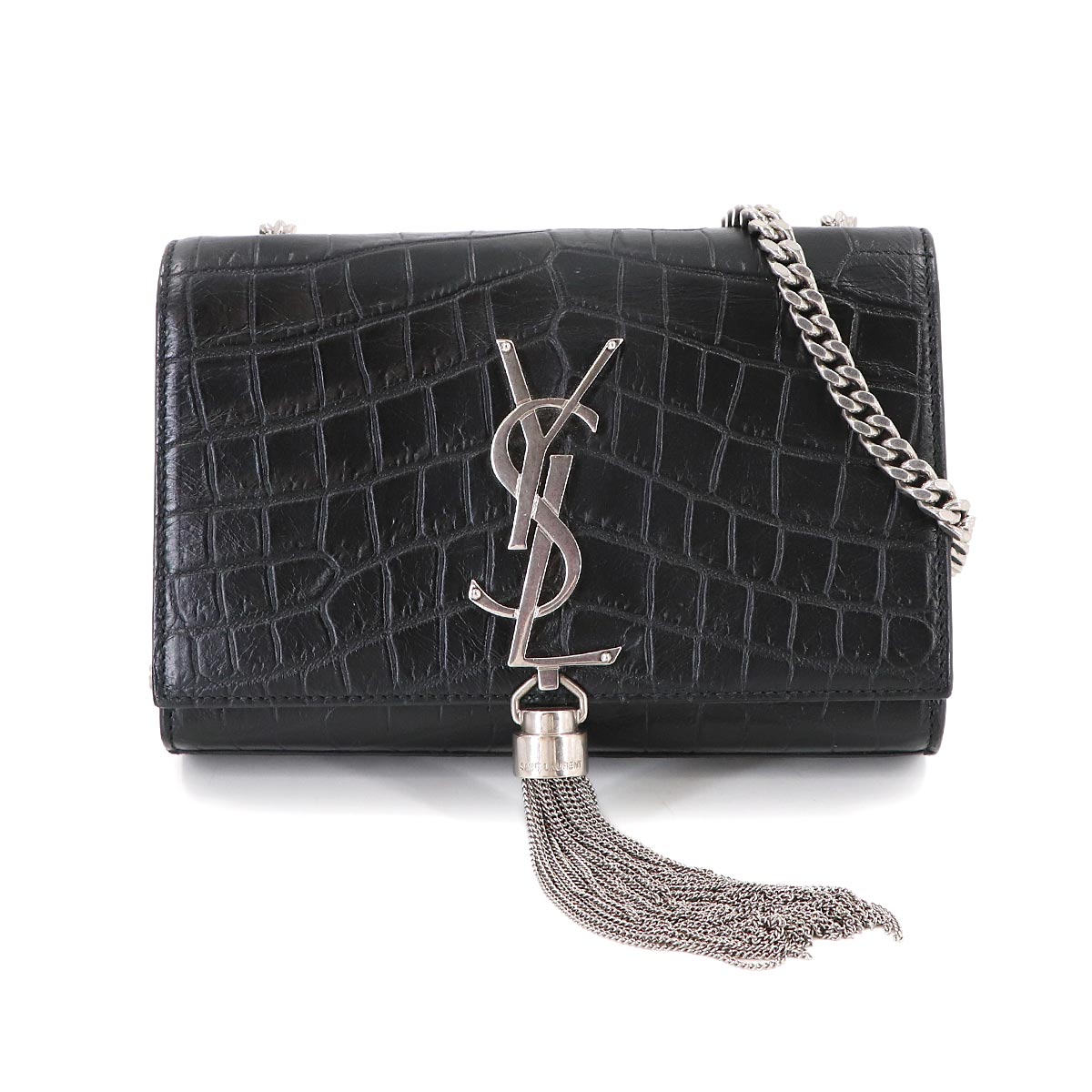 Kate Mini Chain Shoulder Bag Leather Black 354120