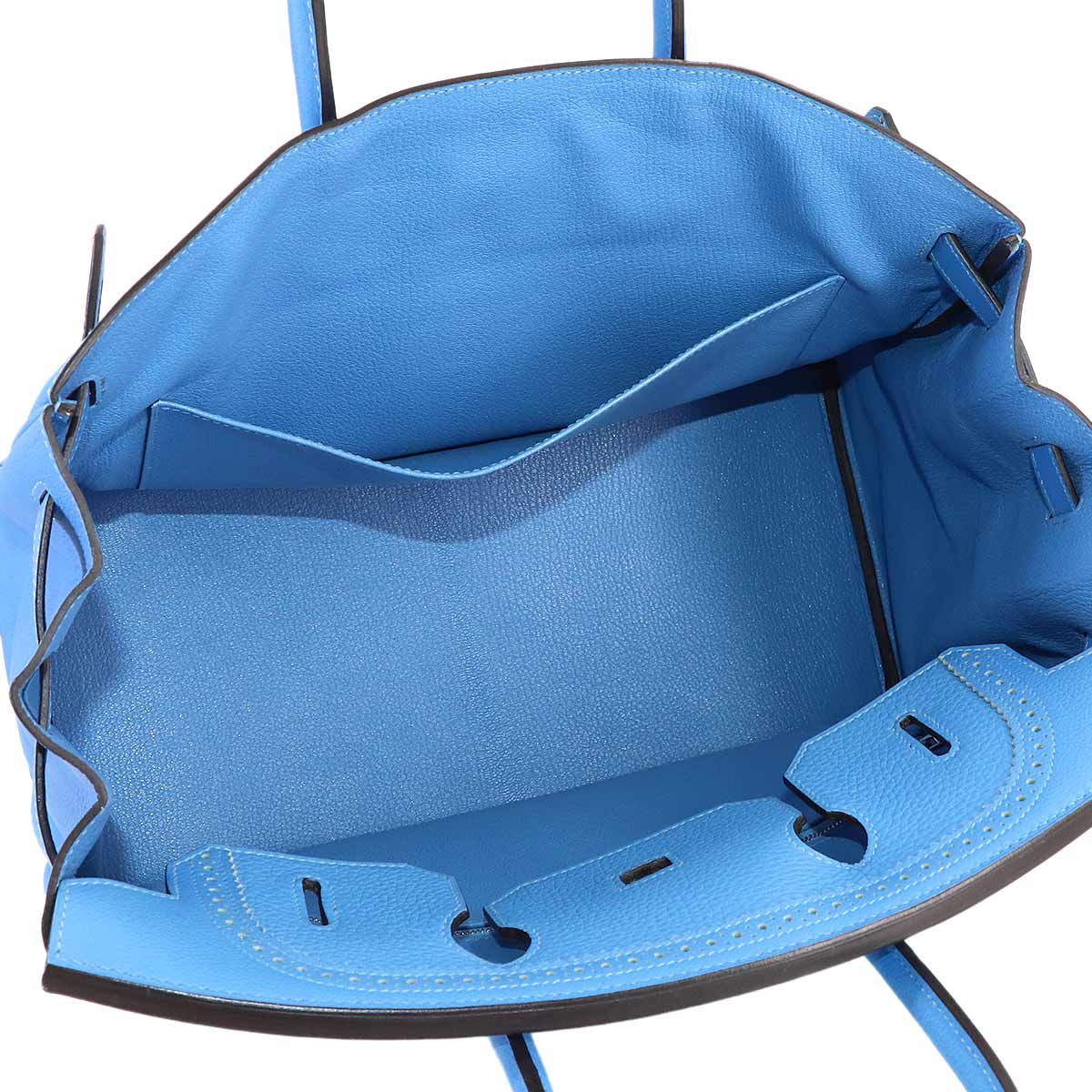 Birkin 35 Ghillies Taurillon Clemence Ever color Blue Paradise