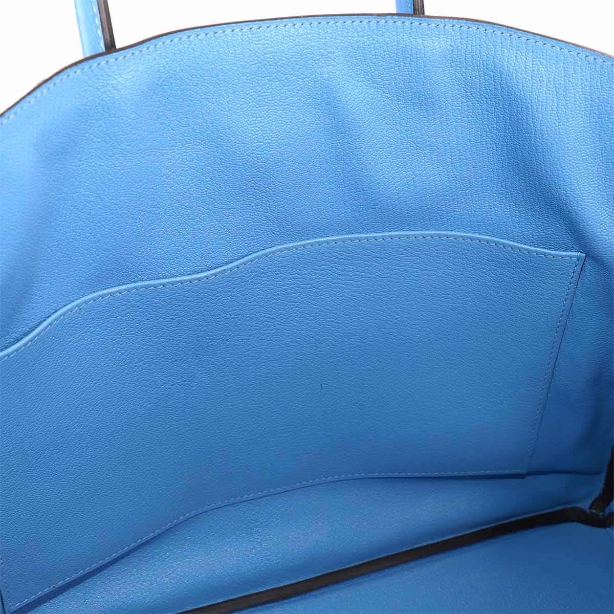 Birkin 35 Ghillies Taurillon Clemence Ever color Blue Paradise