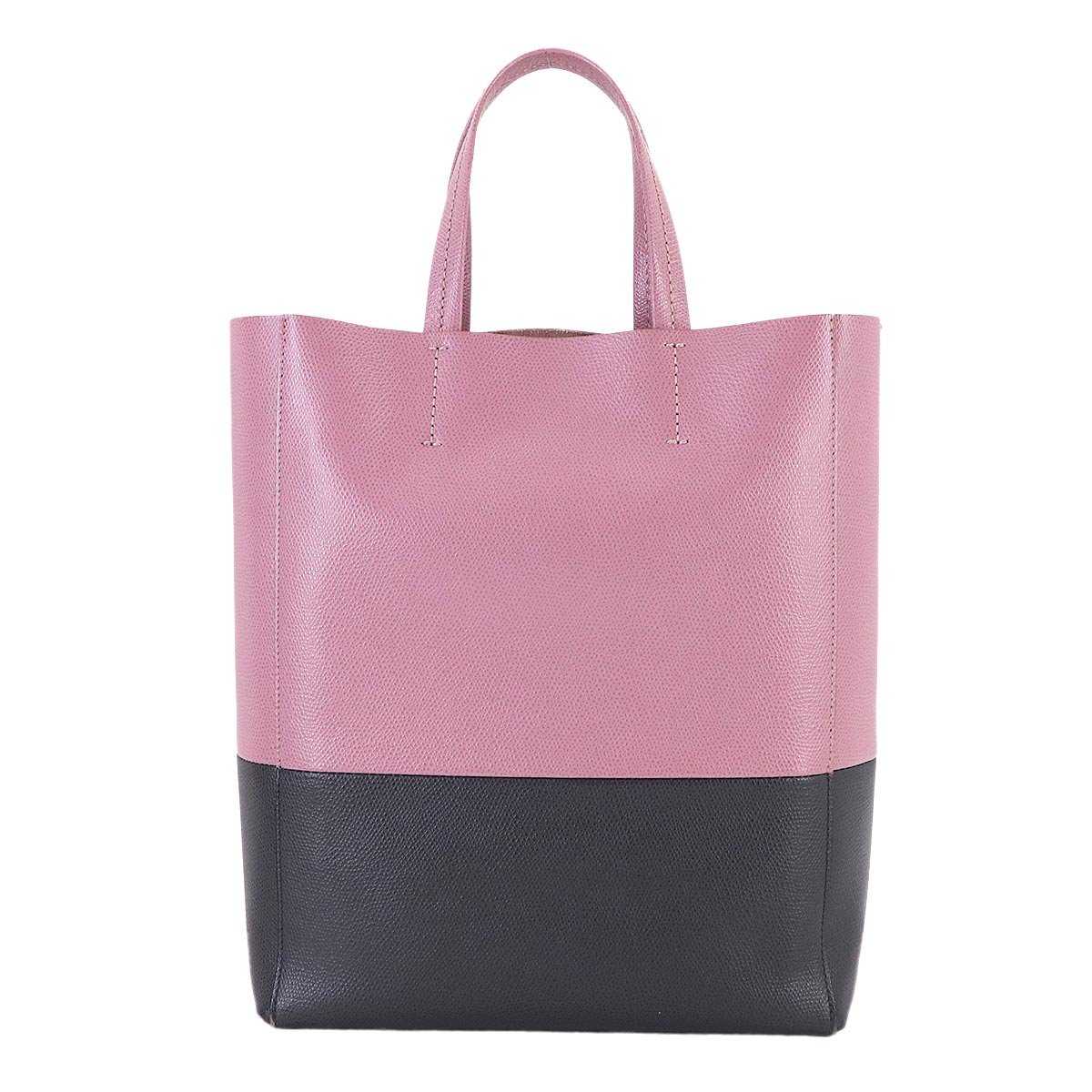Small Vertical Cabas 2way Tote Shoulder Bag Leather 176163