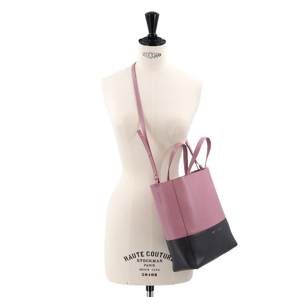 Small Vertical Cabas 2way Tote Shoulder Bag Leather 176163