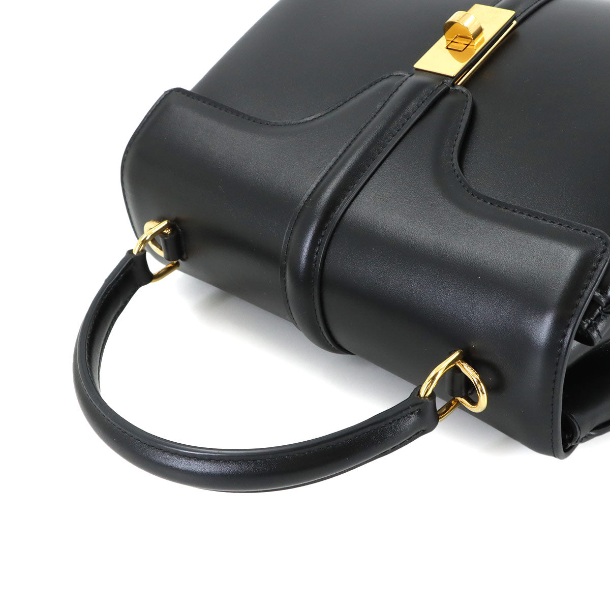 Small 16 Hand Shoulder Bag Leather Black 188003 Purse