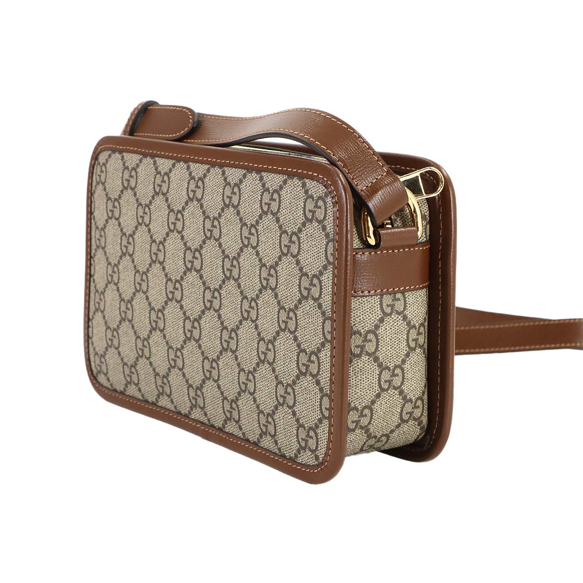 Mini Bag With Interlocking G GG Supreme Leather Beige 658572