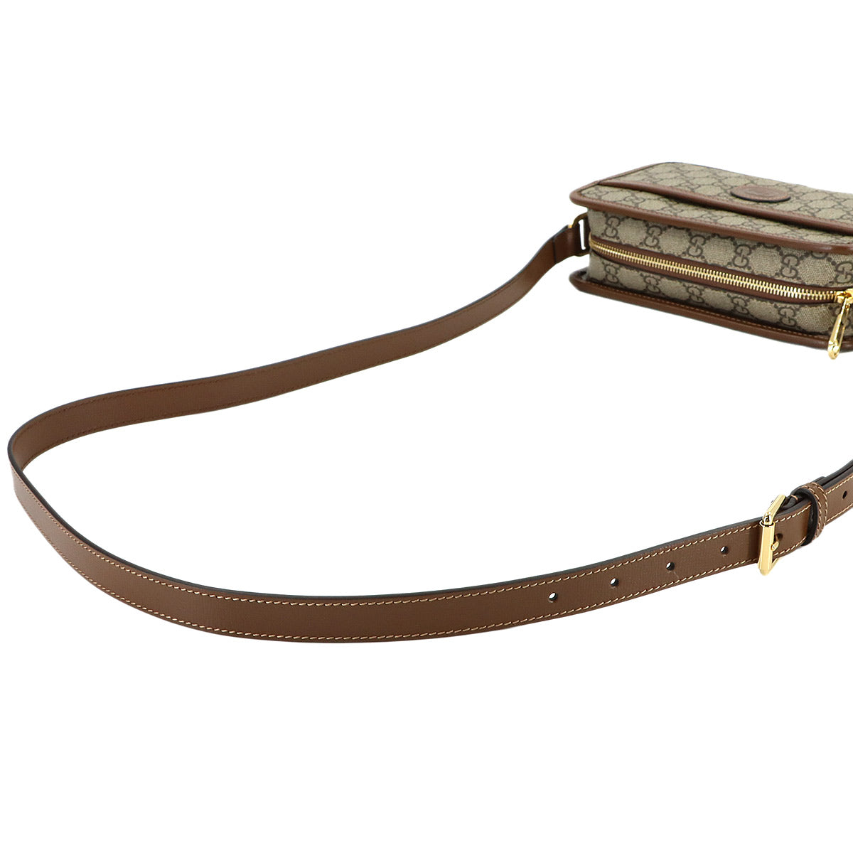 Mini Bag With Interlocking G GG Supreme Leather Beige 658572
