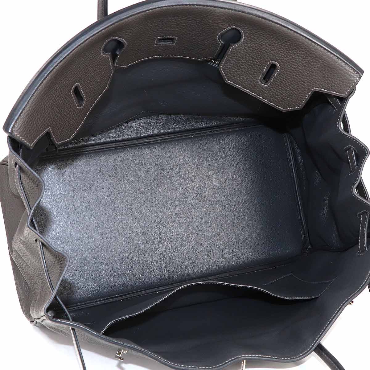 Birkin 40 Taurillon Clemence Graphite Hand Bag Grey Purse