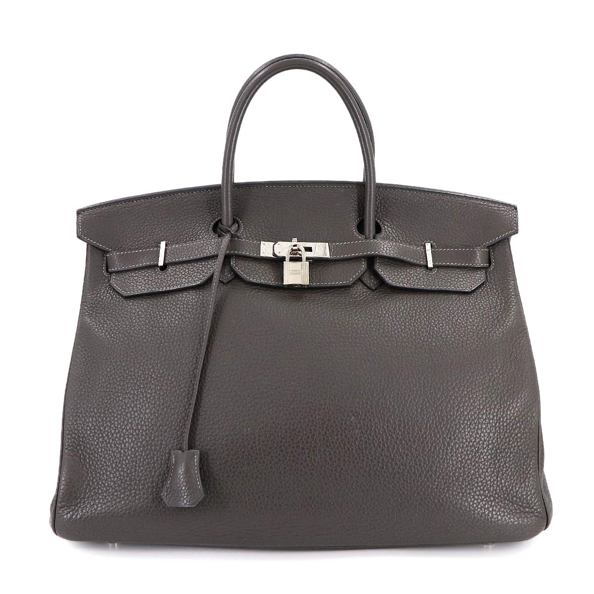 Birkin 40 Taurillon Clemence Graphite Hand Bag Grey Purse