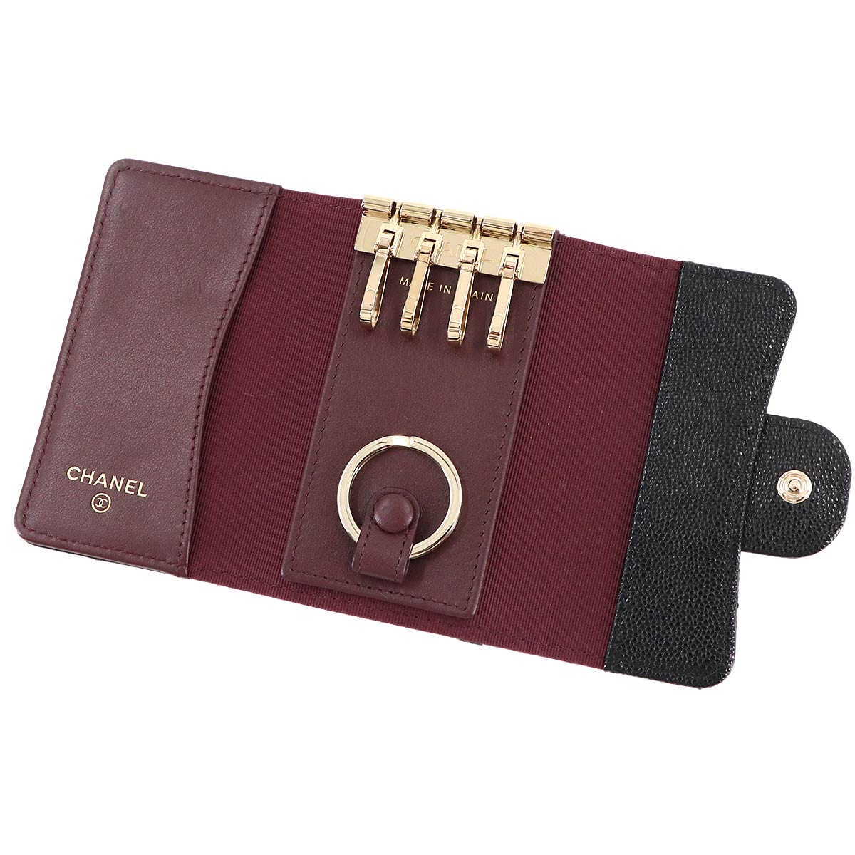 Matelasse 4 Key Case Leather Black AP0222