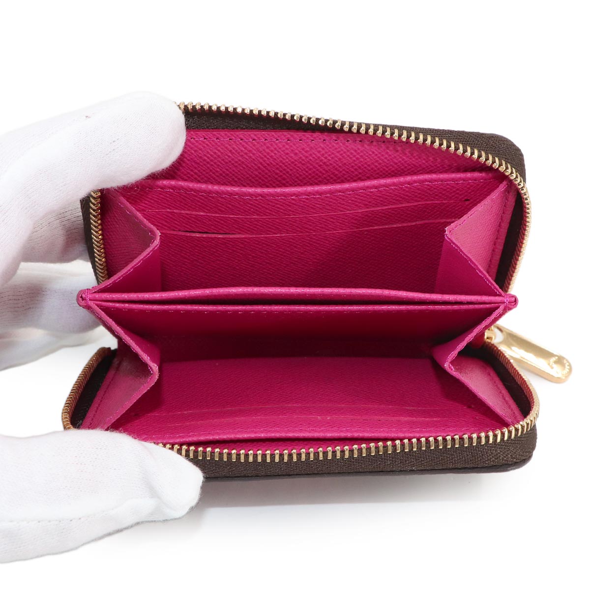 Damier Zippy Coin Purse Vivienne Wallet Brown N60404