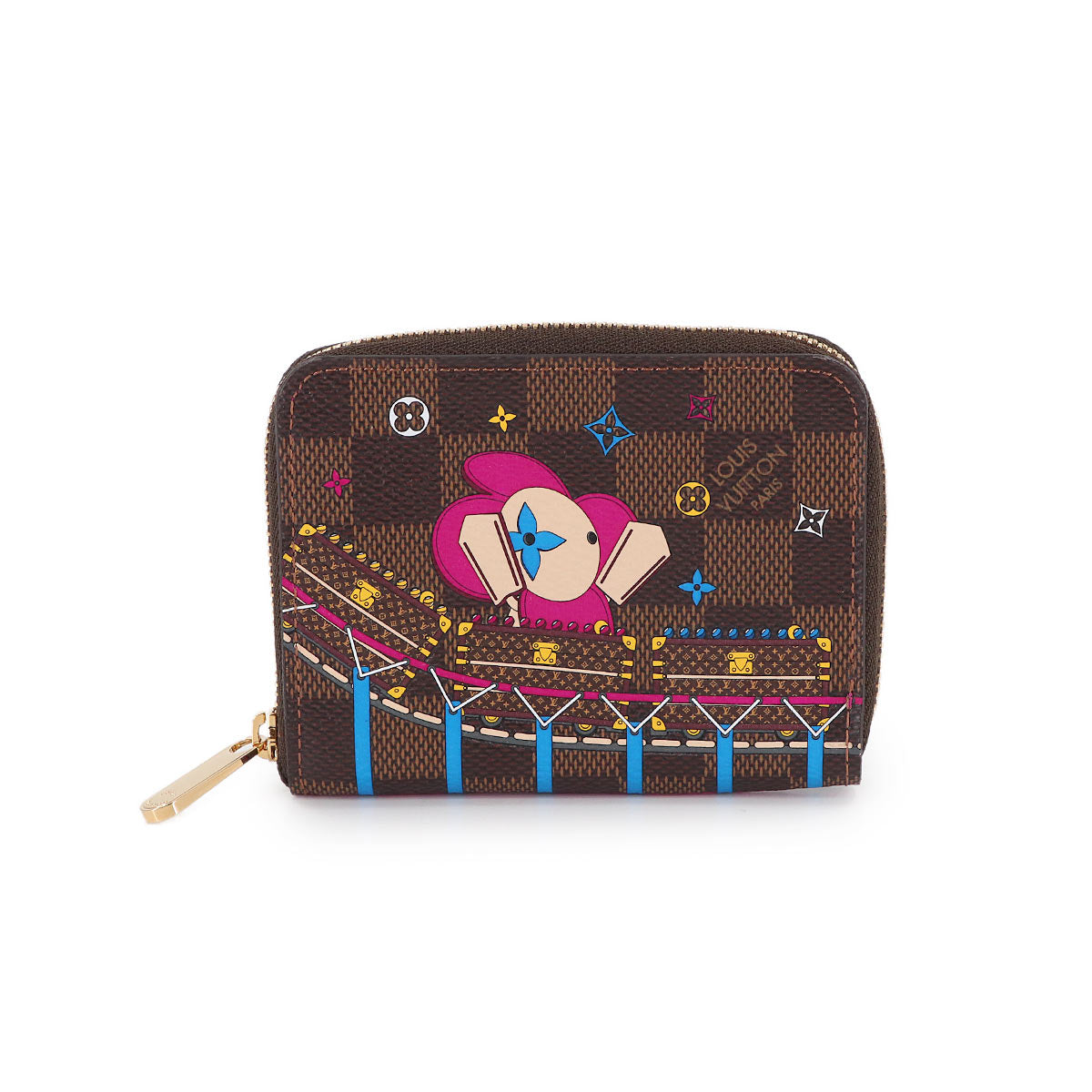 Damier Zippy Coin Purse Vivienne Wallet Brown N60404