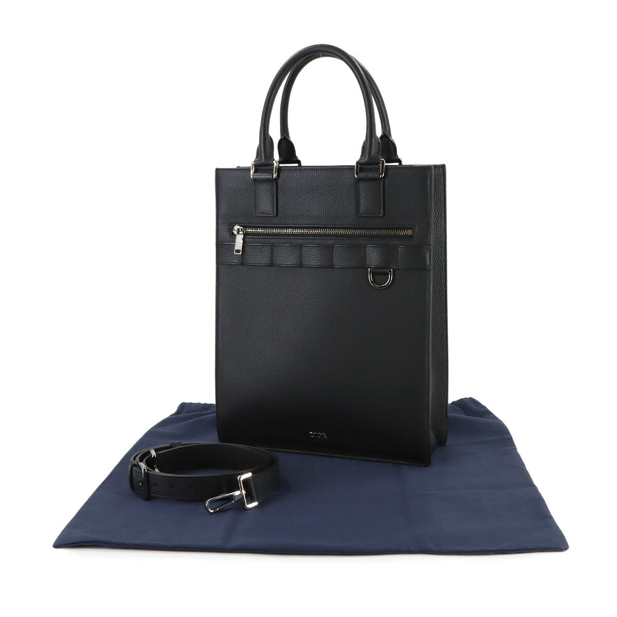 Safari Tote Bag Leather Black 1ESSH187UMJ Purse