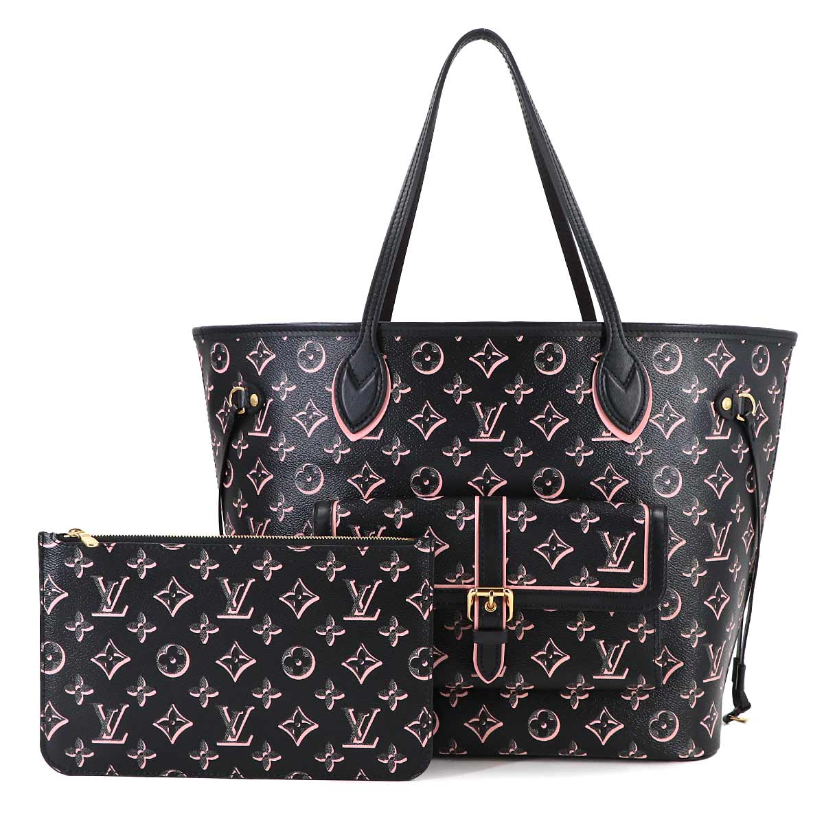 FALL FOR YOU Monogram Neverfull MM Black M46137 Purse