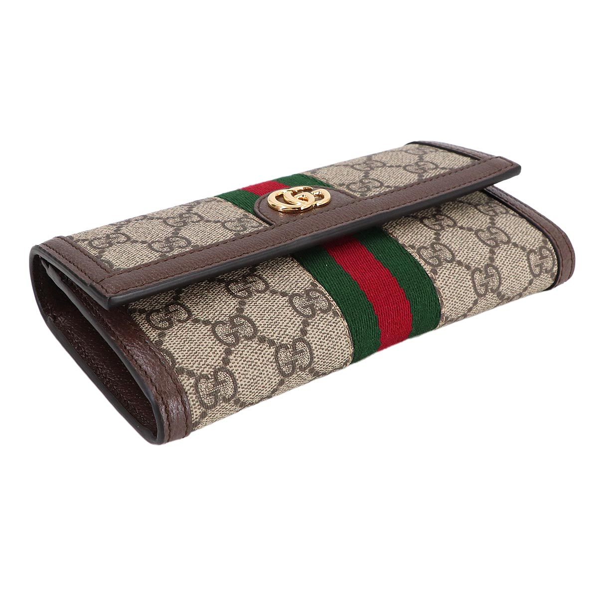 Ophidia GG Continental Wallet GG Supreme Canvas Leather 523153