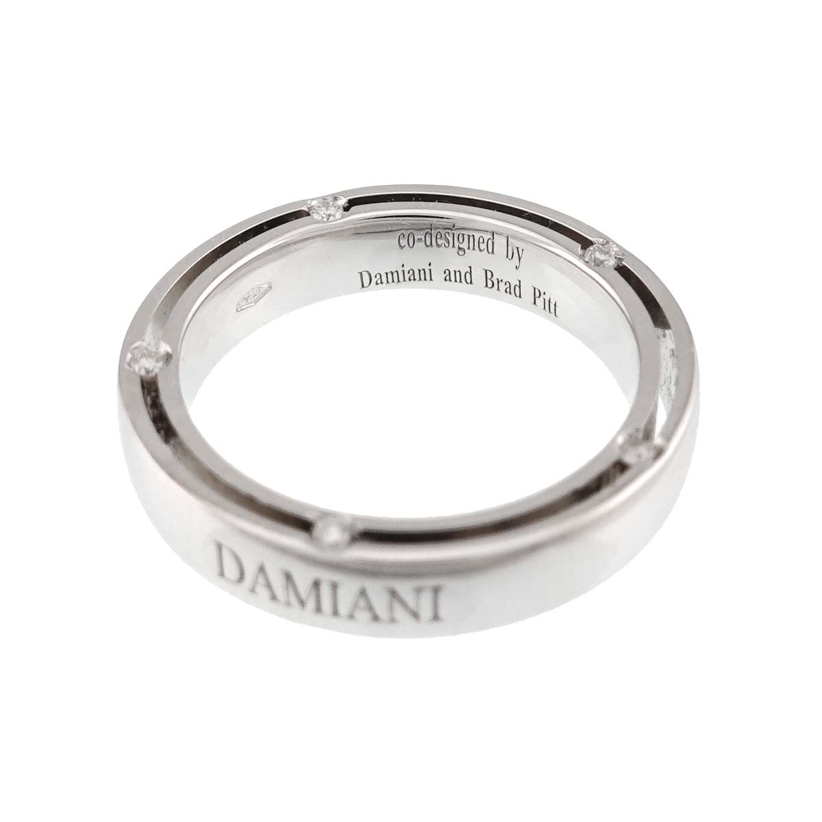 D-SIDE Diamond 10P Ring 18K White Gold 750 size4.5-4.75(US)