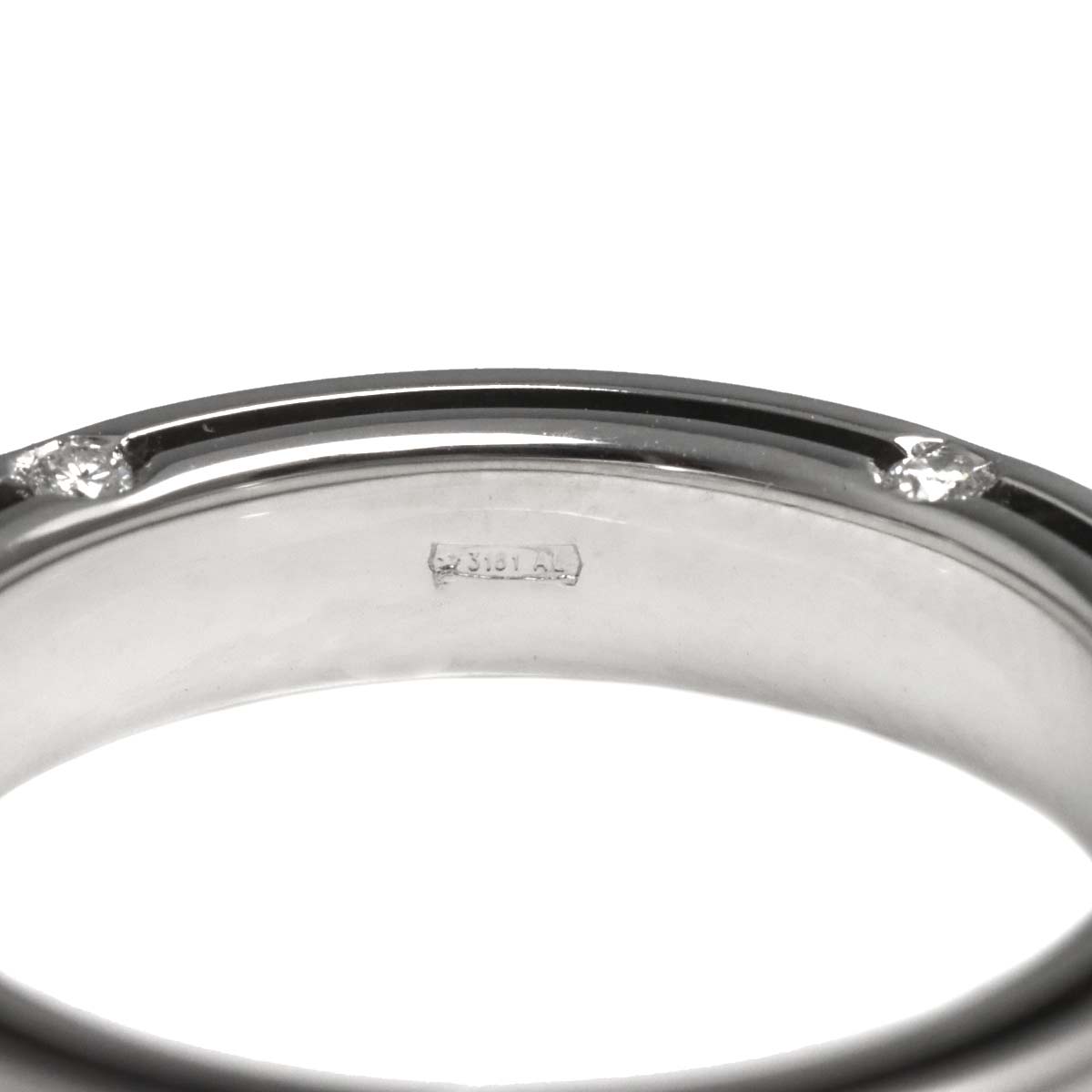 D-SIDE Diamond 10P Ring 18K White Gold 750 size4.5-4.75(US)