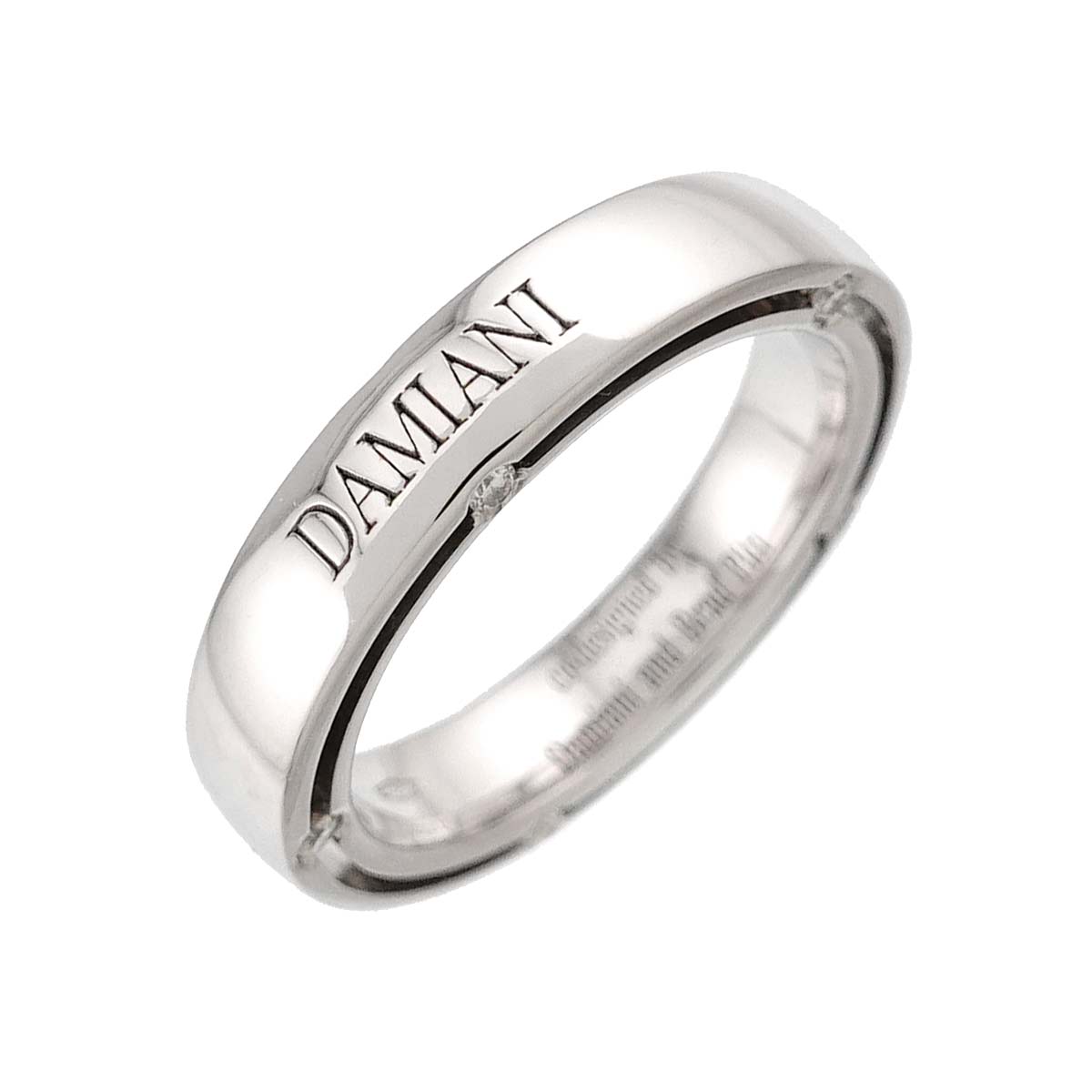 D-SIDE Diamond 10P Ring 18K White Gold 750 size4.5-4.75(US)