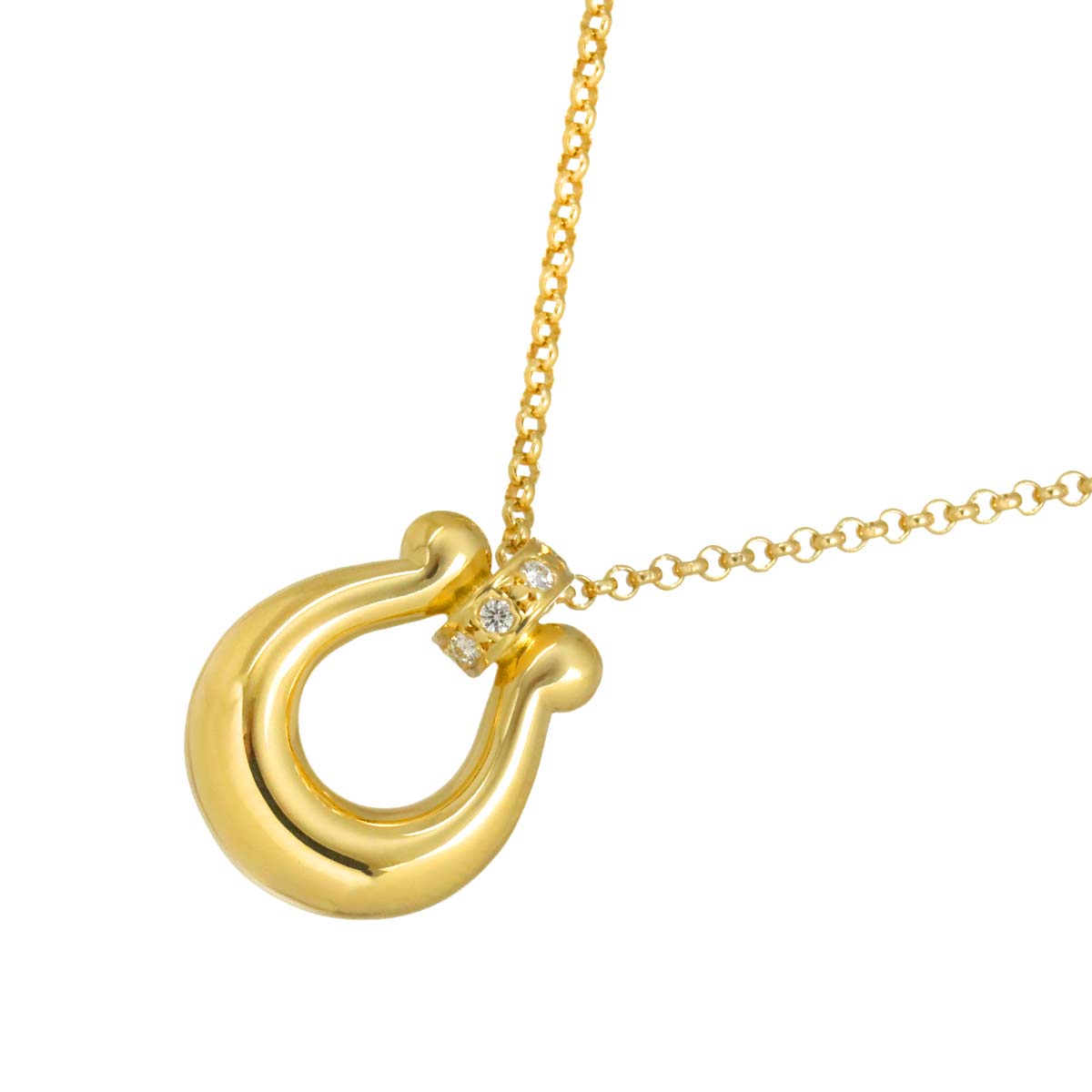 Diamond 0.05ct Necklace 18K Yellow Gold 750
