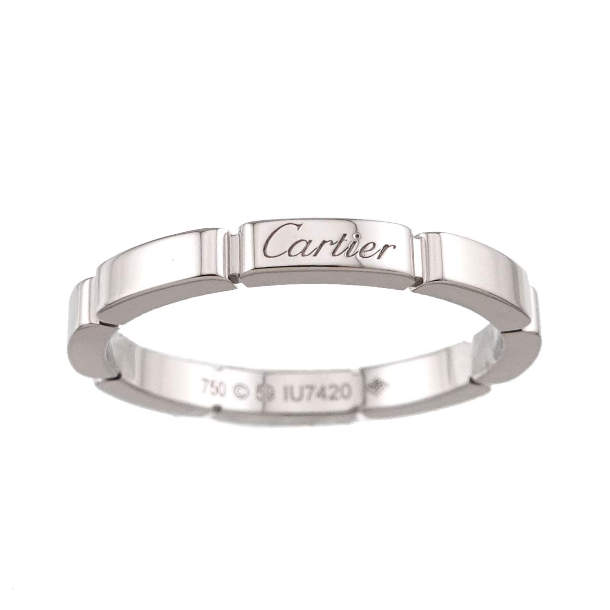 Maillon Panthere Ring 18K White Gold 750 Size59 8.75(US)