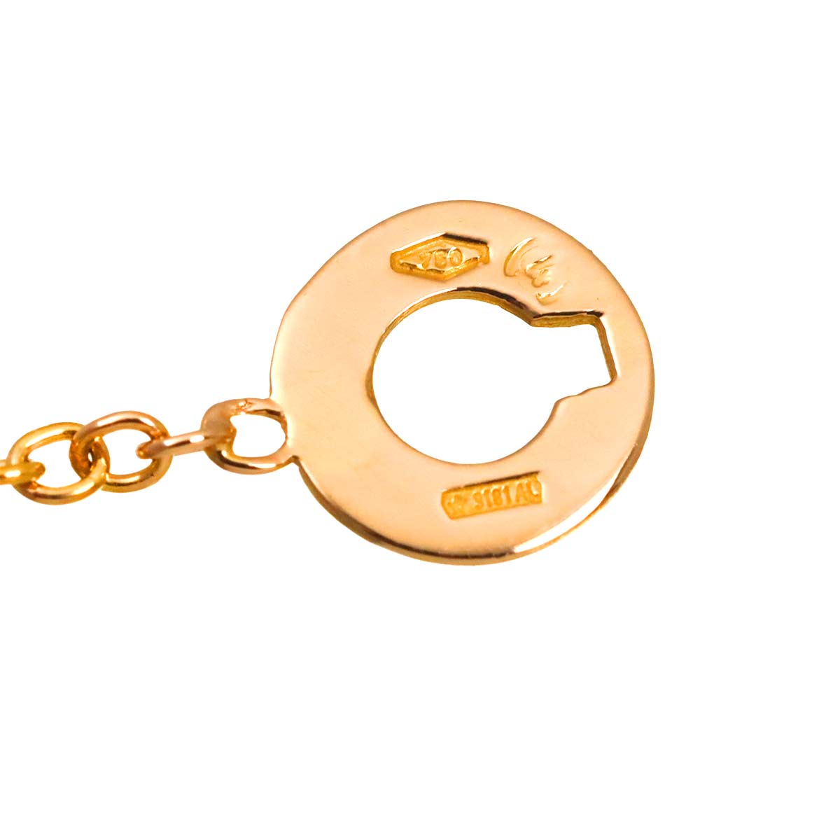 Diamond Necklace 18K WG PG 750