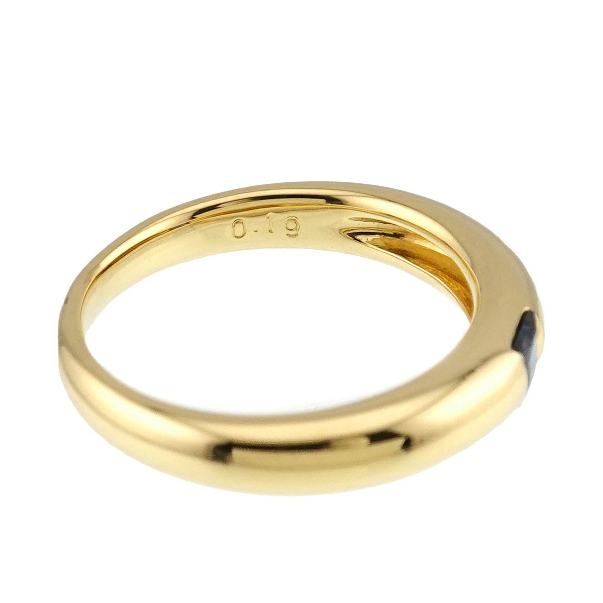 Sapphire 0.19ct Ring 18K Yellow Gold 750 Size5.5-5.75(US)