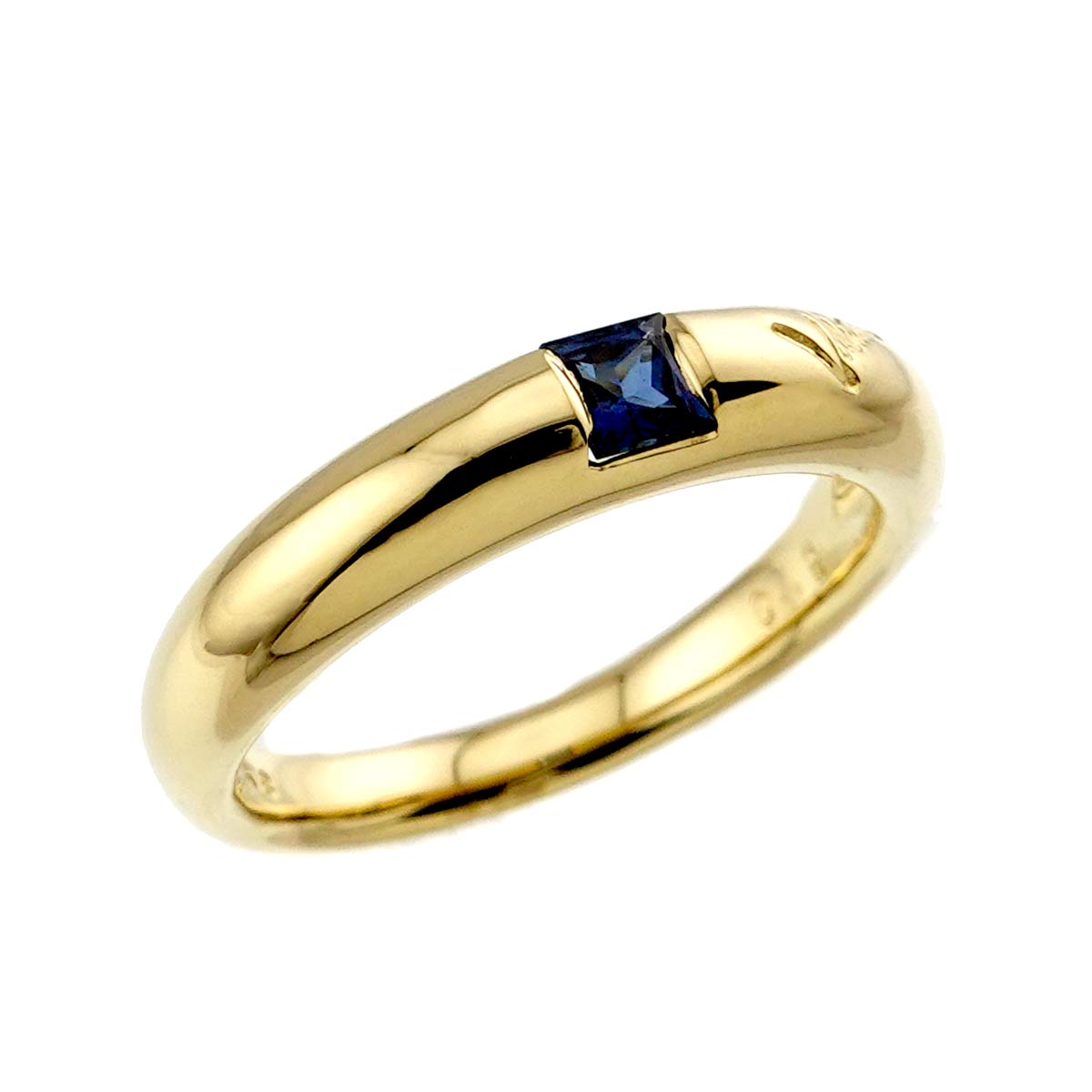 Sapphire 0.19ct Ring 18K Yellow Gold 750 Size5.5-5.75(US)
