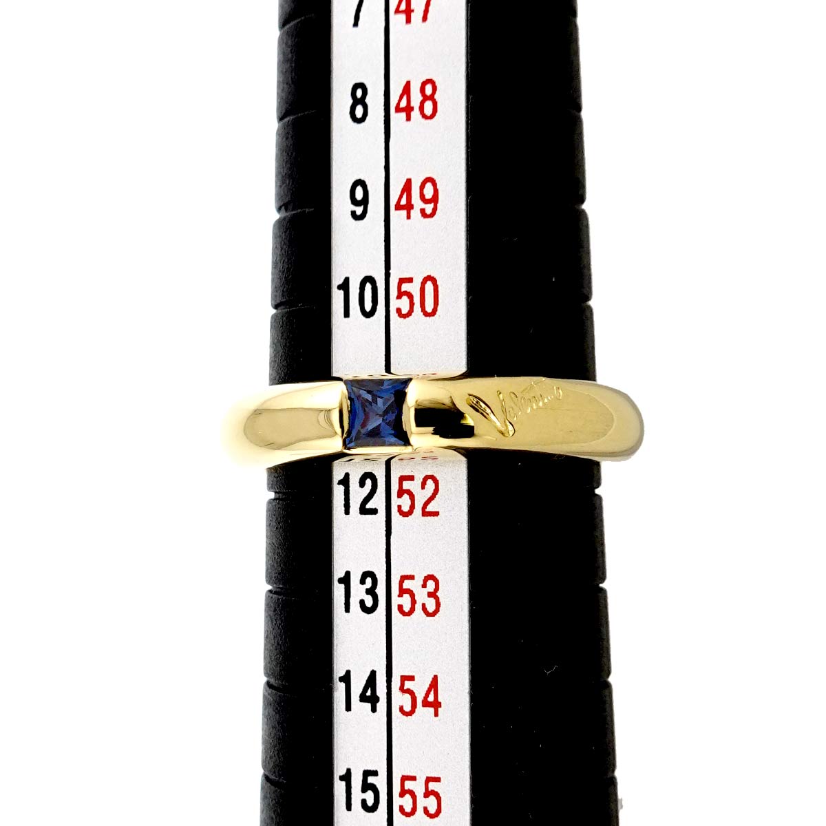 Sapphire 0.19ct Ring 18K Yellow Gold 750 Size5.5-5.75(US)