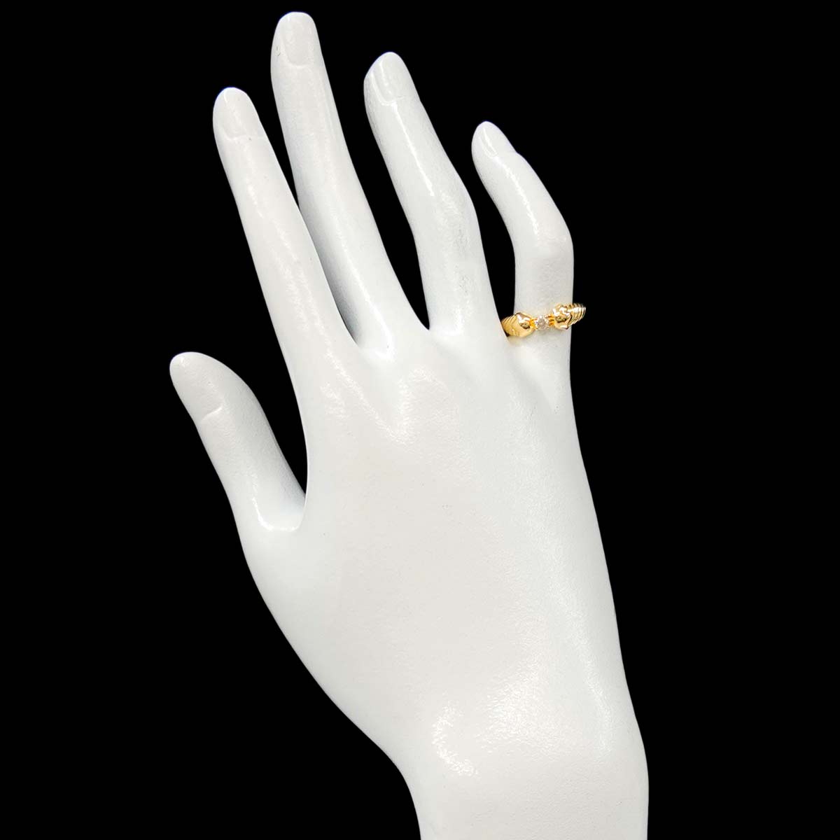 Diamond Ring 18K YG 750 size4.5(US)